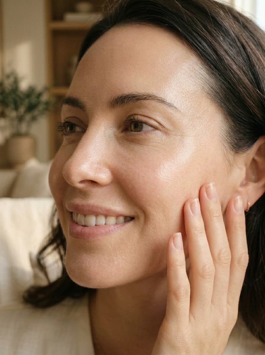 Woman with radiant, luminous skin