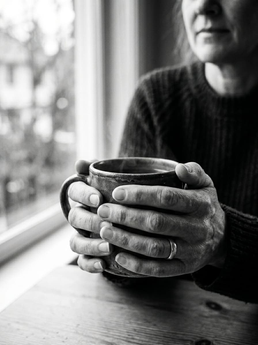 Hands wrapped around warm cup — chronic inflammation and pain
