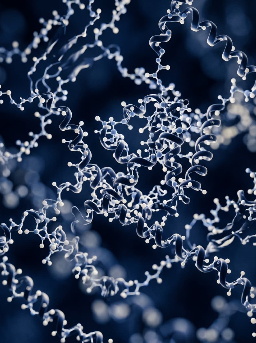 Peptide molecular chains visualization
